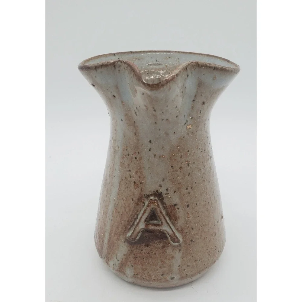 Vintage Studio Art‎ Pottery Stoneware Mini Pitcher Creamer Blue Drip Glaze